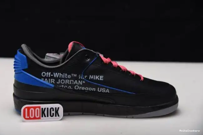 MaikeSneakers Off-White DJ4375-004 Blue Retro 2 Low Black SP Jordan 0326
